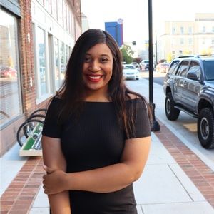 Off the shoulder black dress in medium